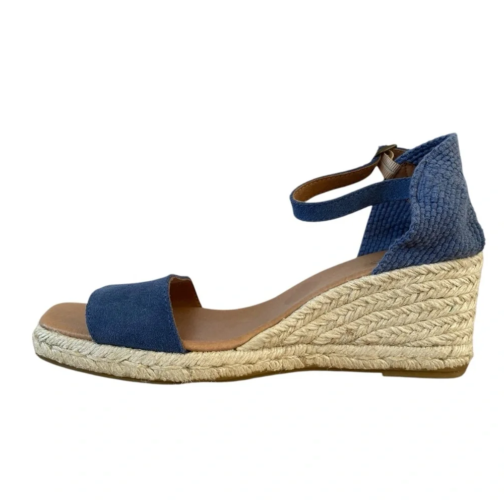 PICÓN Square Toe Handmade in Spain Summer Espadrilles Wedge Open Toe Sandal 8